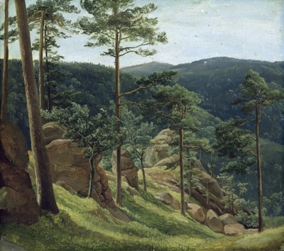 View of Mount Brocken by Christian Ernst Bernhard Morgenstern